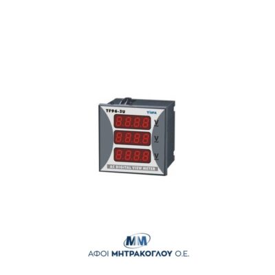 Ψηφιακό (AC) Βολτόμετρο 96x96 3Φ 0-500V AC (3 ενδείξεων) DP3-96-3U | TAIFA