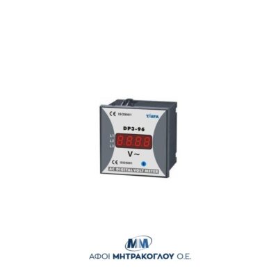 Ψηφιακό (AC) Βολτόμετρο 96x96 1Φ 0-500V AC DP3-96-U | TAIFA
