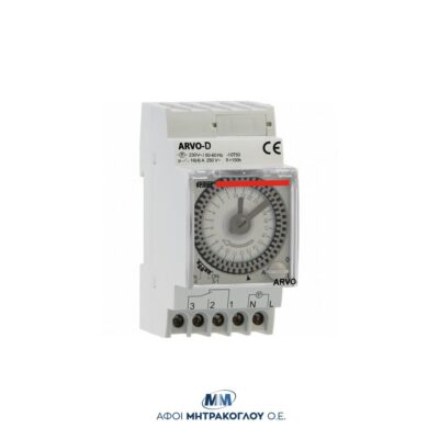 Αναλογικός Χρονοδιακόπτης Vemer ARVO-D12 | Ημερήσιος + Εφεδρεία 150h | 2.5 Modules 12V DC 16A